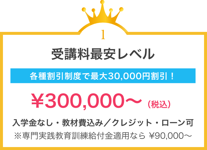 受講料最安レベル